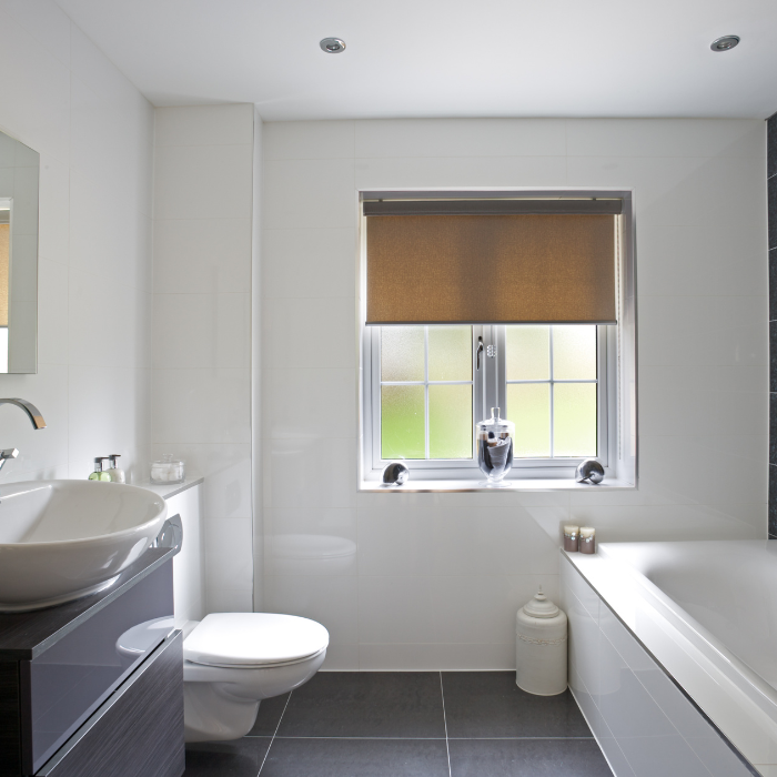blockout blind in bathroom